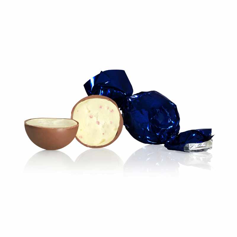 Billede af Fyldte chokoladekugler m/ granatæble - Sort/blå - 1 kg