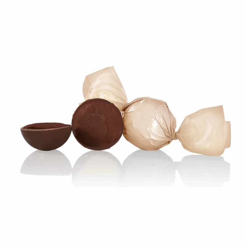 Se Fyldte chokoladekugler m/ honning - Cremefarvet - 1 kg hos Cocoture.dk