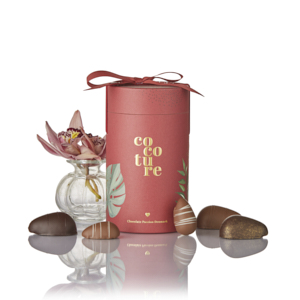 Marcipanæg i rødt Cocoture gaverør - 275g