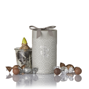 Cocoture fyldte chokoladekugler i sølv Cocoture gaverør - 250g