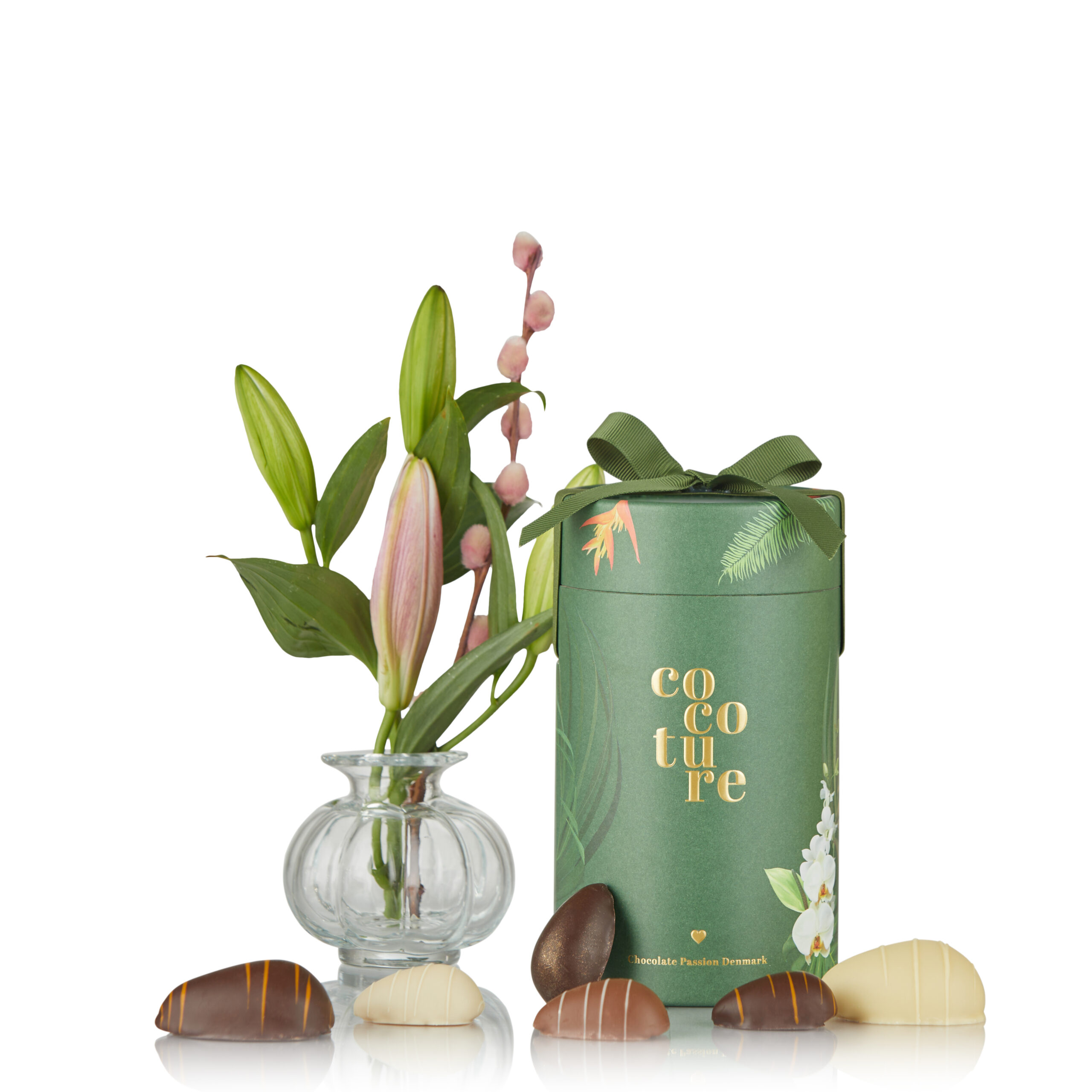 Marcipanæg Mørkegrønt Cocoture Gaverør 275g