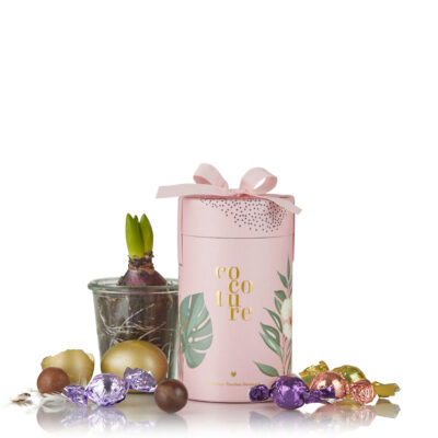 Cocoture fyldte chokoladekugler i lyserødt Cocoture gaverør - 250g
