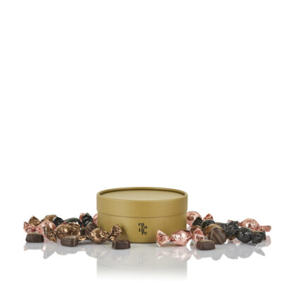 Luksus chokolade hatteæske fra Cocoture i guld - 280g