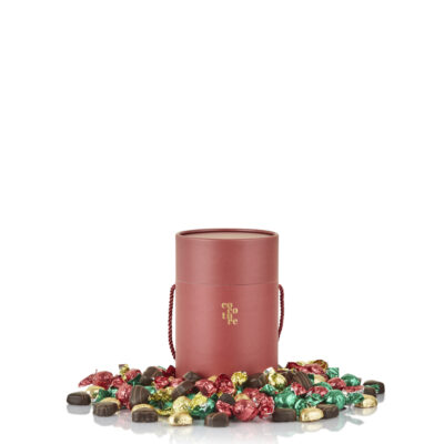 Luksus chokolade tønde i rød fra Cocoture - 1kg