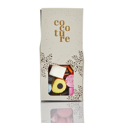 Lakridskonfekt i grå Cocoture æske - 90g