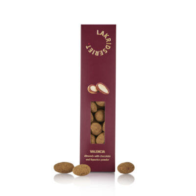 Lakridseriet - Valencia - mandler med chokolade og stærk lakrids - 170g