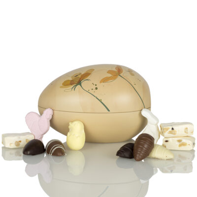 Marcipanæg, påskeskum og fransk nougat i Cocoture metalæg - 142g