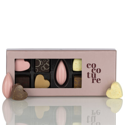 Fyldte chokolader og konfektstykker i Cocoture æske - 81g