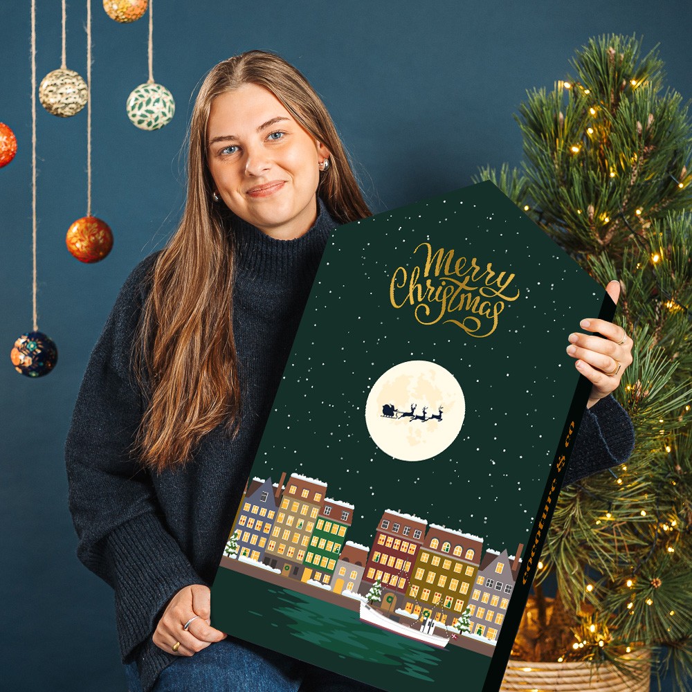 Kæmpe chokolade-julekalender 2026 - luksus Cocoture kalenderhus - 1265g