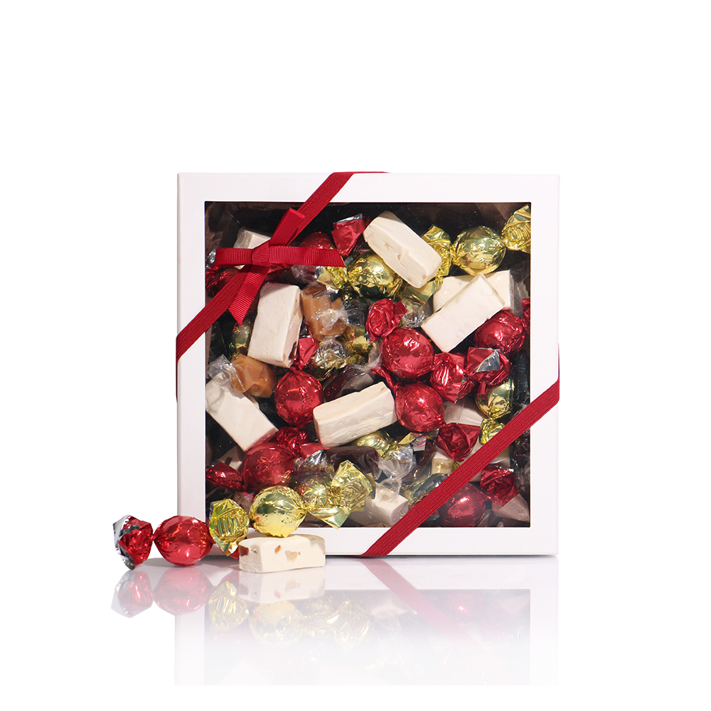 Cocoture juleæske med chokoladekugler og blød fransk nougat - 460g