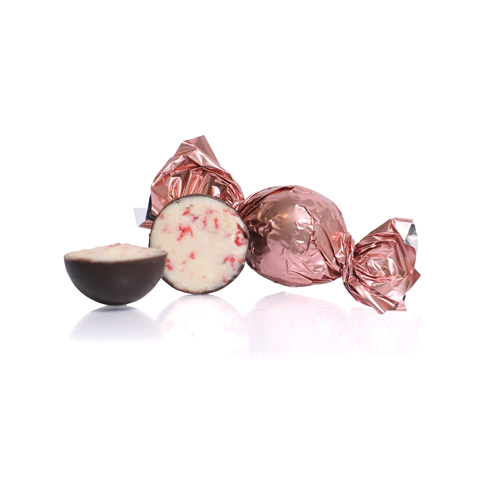Fyldte chokoladekugler med sour jordbær og lime - Terracotta - 1kg