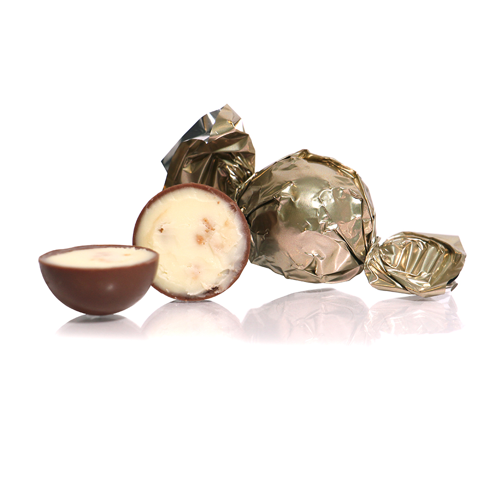 Fyldte chokoladekugler med "kanel" cookie - Champagne - 1kg